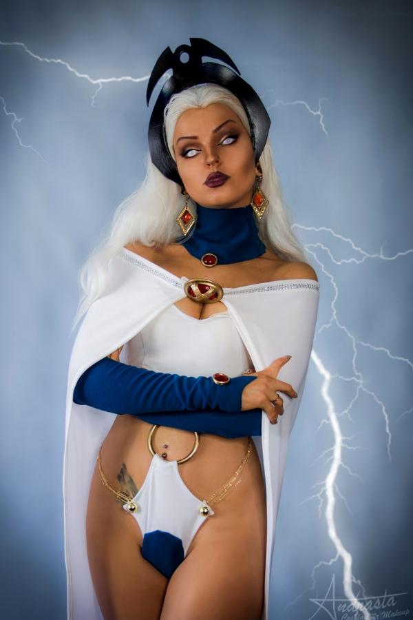    Andrasta-暴风女Storm精美Cosplay写真，冷艳银发女神降临，极限火辣战服，超级还原X战警视觉特效大片第8张图片
