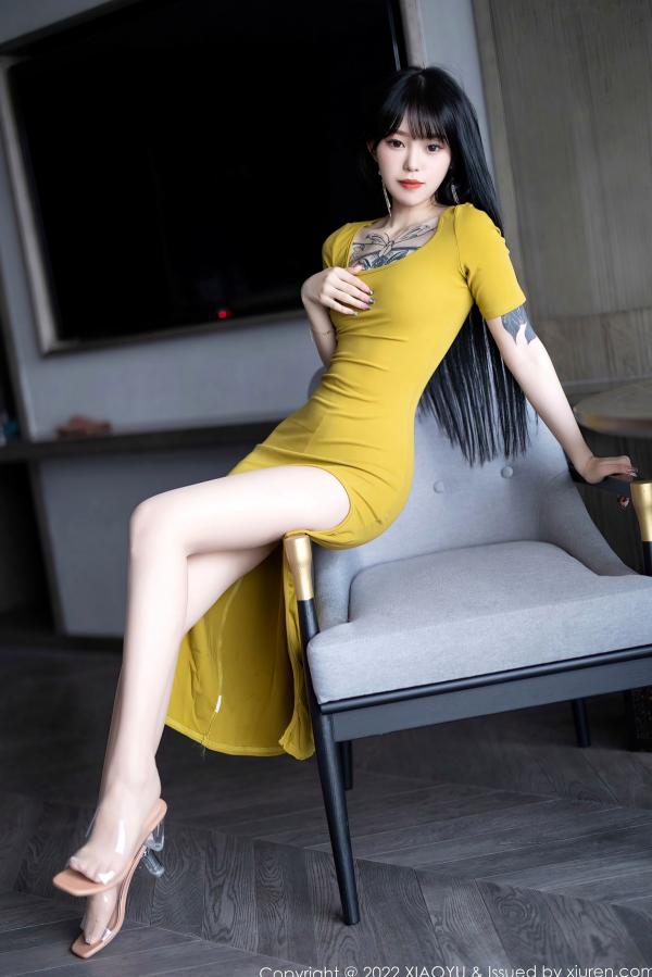    XiaoYu语画界-829-奶瓶：清新纯欲私房写真，唯美纹身与白丝诱惑，勾勒骨感身姿，极致撩人。第9张图片
