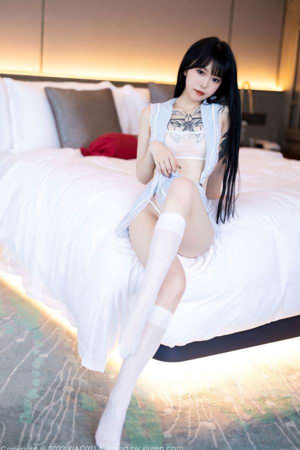    XiaoYu语画界-829-奶瓶：清新纯欲私房写真，唯美纹身与白丝诱惑，勾勒骨感身姿，极致撩人。第48张图片