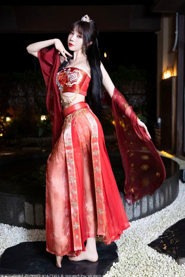    XiaoYu语画界-827-徐莉芝Booty-泳池红色轻透古装私房-性感极品古风大尺度艺术写真第3张图片