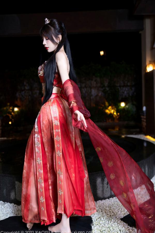    XiaoYu语画界-827-徐莉芝Booty-泳池红色轻透古装私房-性感极品古风大尺度艺术写真第5张图片