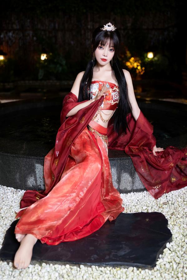   XiaoYu语画界-827-徐莉芝Booty-泳池红色轻透古装私房-性感极品古风大尺度艺术写真第9张图片