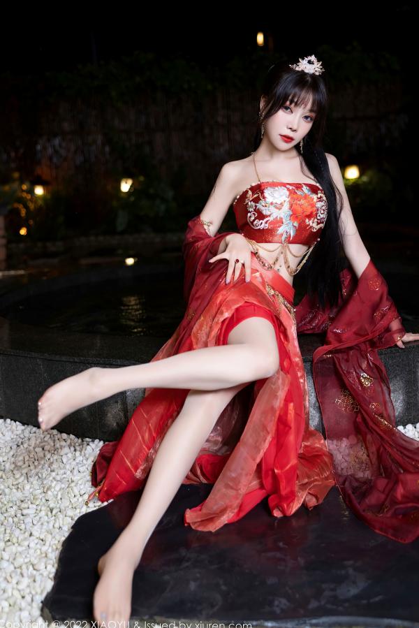    XiaoYu语画界-827-徐莉芝Booty-泳池红色轻透古装私房-性感极品古风大尺度艺术写真第10张图片