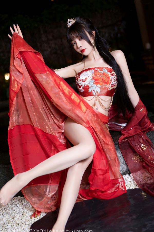    XiaoYu语画界-827-徐莉芝Booty-泳池红色轻透古装私房-性感极品古风大尺度艺术写真第11张图片