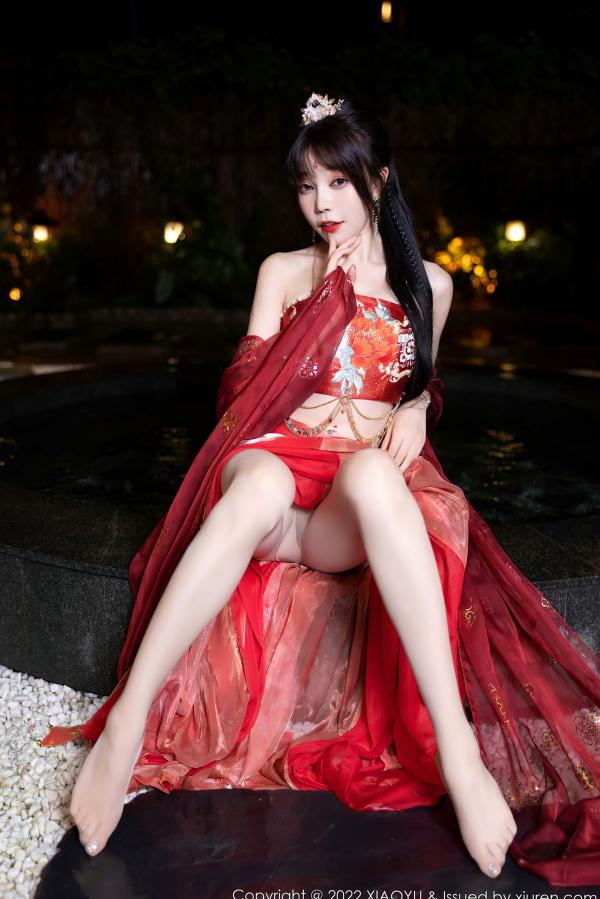    XiaoYu语画界-827-徐莉芝Booty-泳池红色轻透古装私房-性感极品古风大尺度艺术写真第12张图片