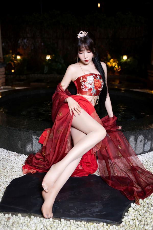    XiaoYu语画界-827-徐莉芝Booty-泳池红色轻透古装私房-性感极品古风大尺度艺术写真第14张图片
