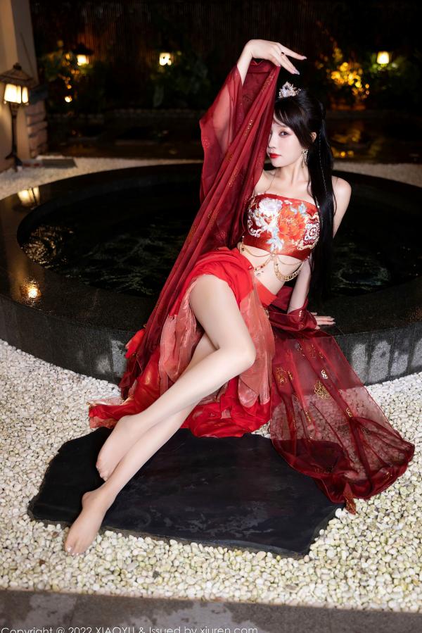   XiaoYu语画界-827-徐莉芝Booty-泳池红色轻透古装私房-性感极品古风大尺度艺术写真第16张图片