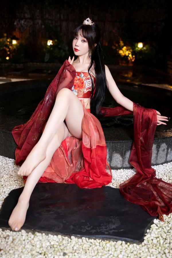    XiaoYu语画界-827-徐莉芝Booty-泳池红色轻透古装私房-性感极品古风大尺度艺术写真第18张图片