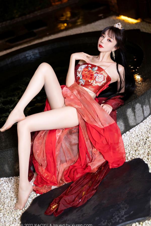    XiaoYu语画界-827-徐莉芝Booty-泳池红色轻透古装私房-性感极品古风大尺度艺术写真第22张图片