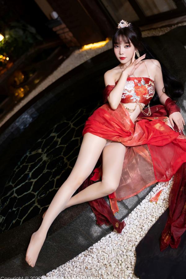    XiaoYu语画界-827-徐莉芝Booty-泳池红色轻透古装私房-性感极品古风大尺度艺术写真第24张图片