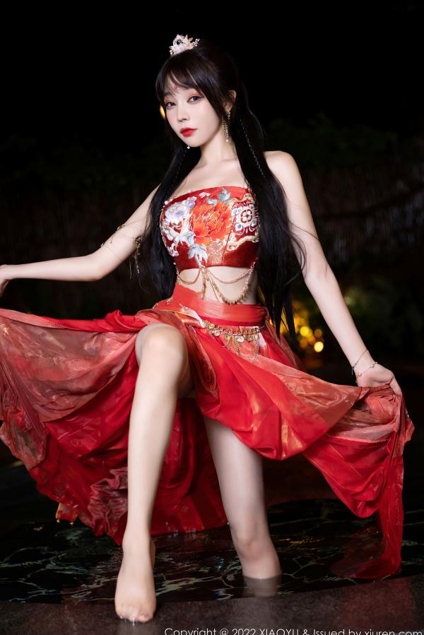    XiaoYu语画界-827-徐莉芝Booty-泳池红色轻透古装私房-性感极品古风大尺度艺术写真第34张图片