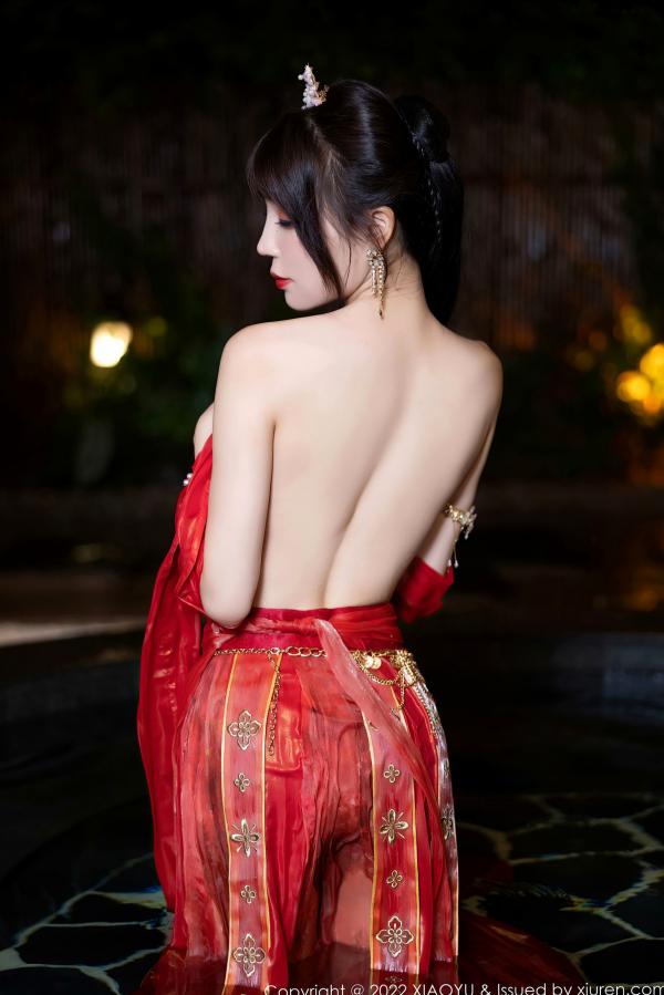    XiaoYu语画界-827-徐莉芝Booty-泳池红色轻透古装私房-性感极品古风大尺度艺术写真第35张图片
