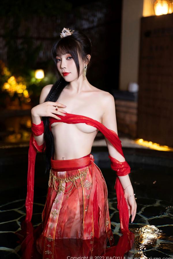    XiaoYu语画界-827-徐莉芝Booty-泳池红色轻透古装私房-性感极品古风大尺度艺术写真第37张图片