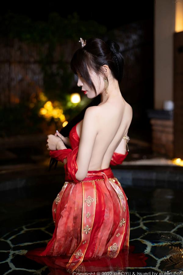    XiaoYu语画界-827-徐莉芝Booty-泳池红色轻透古装私房-性感极品古风大尺度艺术写真第39张图片