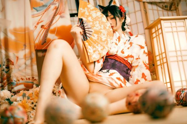    落落Raku-成人式：精致和服诱惑，猫耳装扮与红绳私房写真，极致身材尽显日系魅力第11张图片
