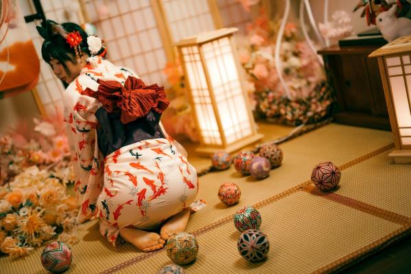    落落Raku-成人式：精致和服诱惑，猫耳装扮与红绳私房写真，极致身材尽显日系魅力第17张图片