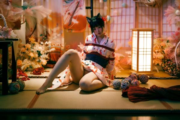    落落Raku-成人式：精致和服诱惑，猫耳装扮与红绳私房写真，极致身材尽显日系魅力第24张图片