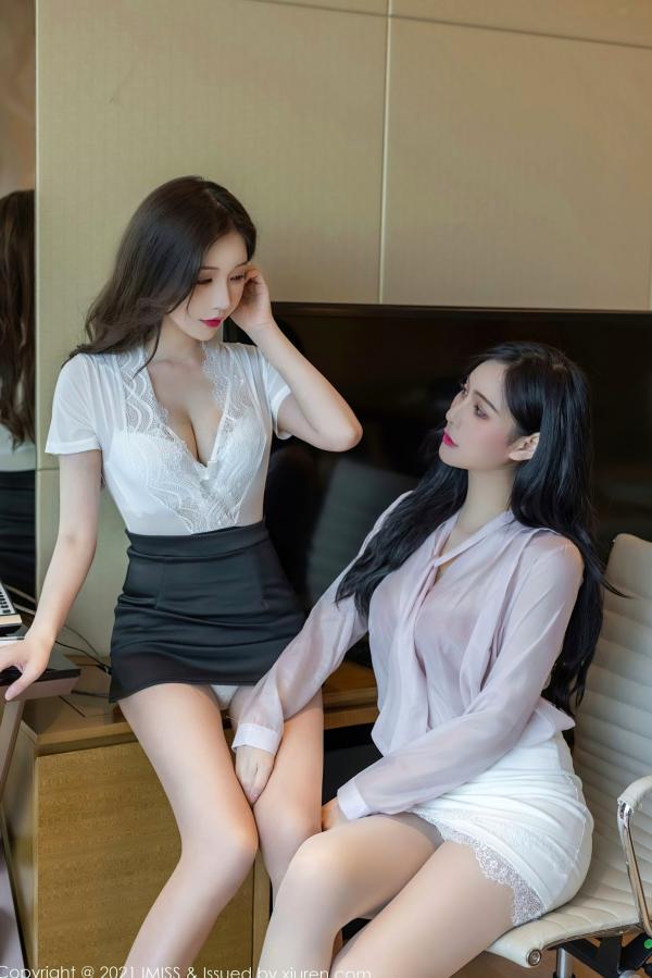    IMiss爱蜜社-625-Lavinia肉肉-LindaLinda-超美双人组合职场制服与诱惑内衣私房写真第15张图片