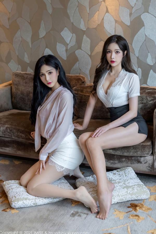    IMiss爱蜜社-625-Lavinia肉肉-LindaLinda-超美双人组合职场制服与诱惑内衣私房写真第31张图片