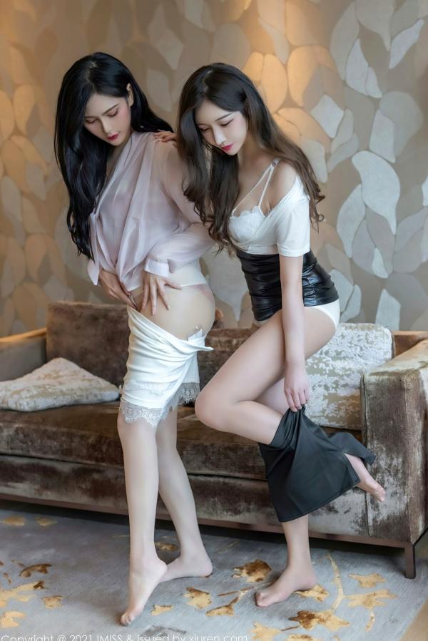    IMiss爱蜜社-625-Lavinia肉肉-LindaLinda-超美双人组合职场制服与诱惑内衣私房写真第34张图片
