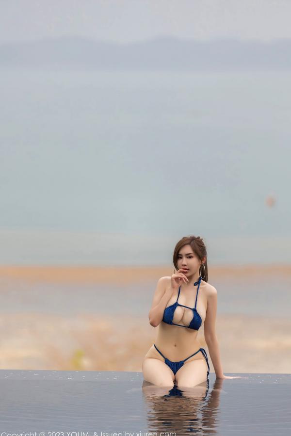    YouMi尤蜜荟-935-Carol周妍希 浴室湿身诱惑系列 蓝光氛围冷艳写真 无圣光极致大尺度精选 (2023.05.10)第13张图片