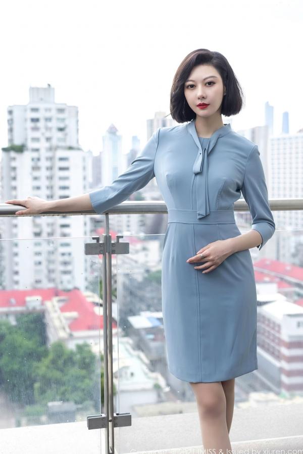    IMiss爱蜜社-609期-艺轩-办公室OL职业短裙变装，绿色性感蕾丝内衣与闪钻丝袜高跟鞋，尽显制服诱惑与绝美身材私房写真第40张图片