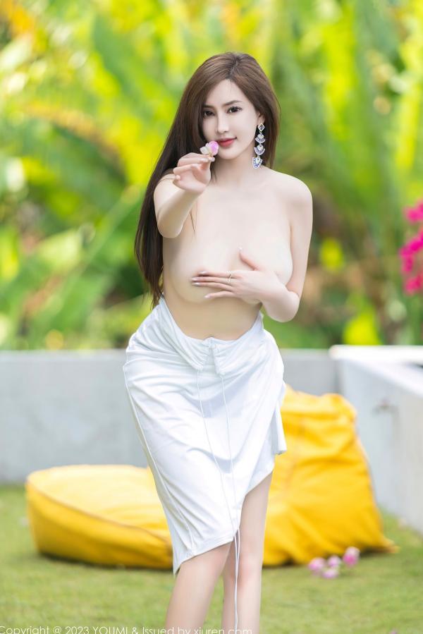    YouMi尤蜜荟-931-Carol周妍希-白色轻透连身裙湿身泳池私房照-2023.04.27 - 无圣光大尺度透视性感女神第34张图片
