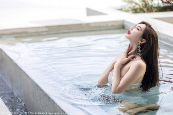    YouMi尤蜜荟-931-Carol周妍希-白色轻透连身裙湿身泳池私房照-2023.04.27 - 无圣光大尺度透视性感女神第64张图片