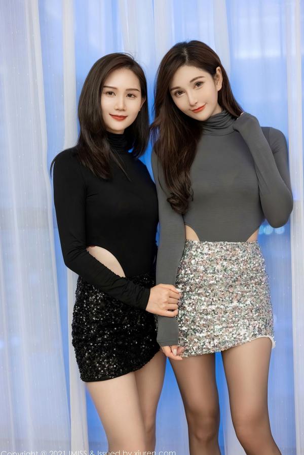    IMiss爱蜜社582期：Lavinia肉肉与SISY思合集，蕾丝内衣与都市OL包臀短裙丝袜私房写真第11张图片