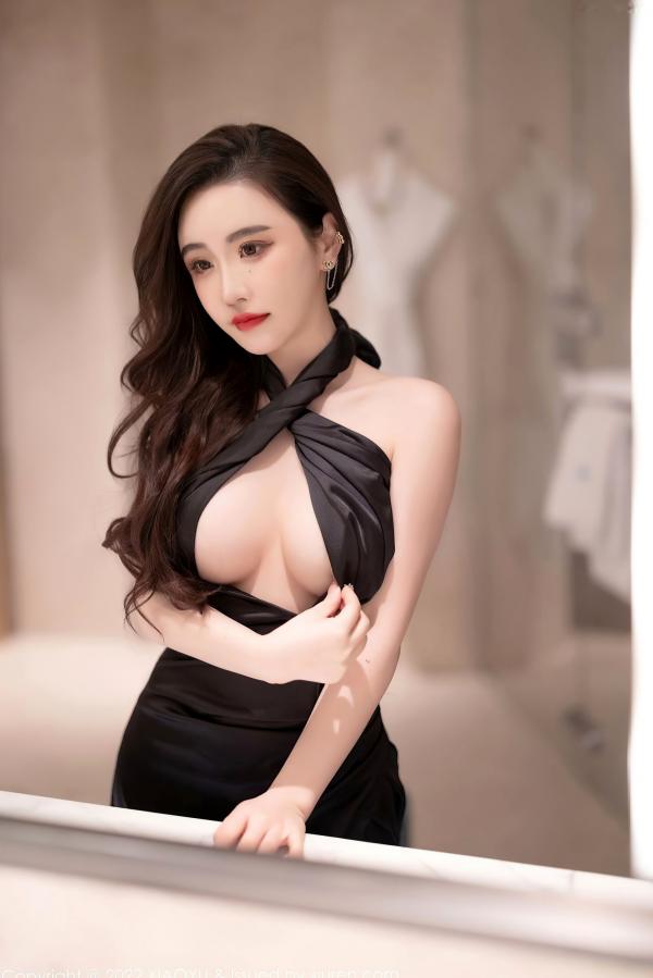    XiaoYu语画界-756-樱桃酱-惠州旅拍极品御姐私房照-性感大尺度黑长裙黑丝诱惑第34张图片