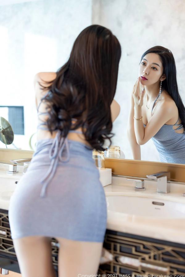    IMiss爱蜜社 563-小热巴：纯白蕾丝内衣私房写真，居家卧室慵懒诱惑，气质女神完美S曲线大尺度呈现第1张图片