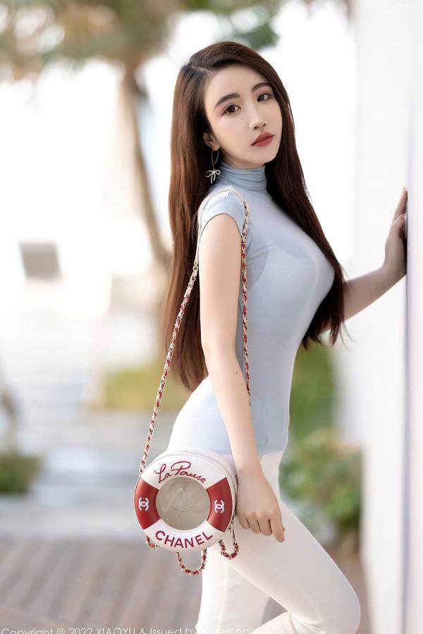    XiaoYu语画界747期：樱桃酱Cherry惠州酒店旅拍，白色内衣配丝袜私房写真，诱惑美腿尽显极致曲线第4张图片