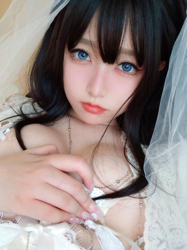    女主K-白双子：纯欲新娘婚纱私房，童颜巨乳极致诱惑，大尺度性感写真第64张图片