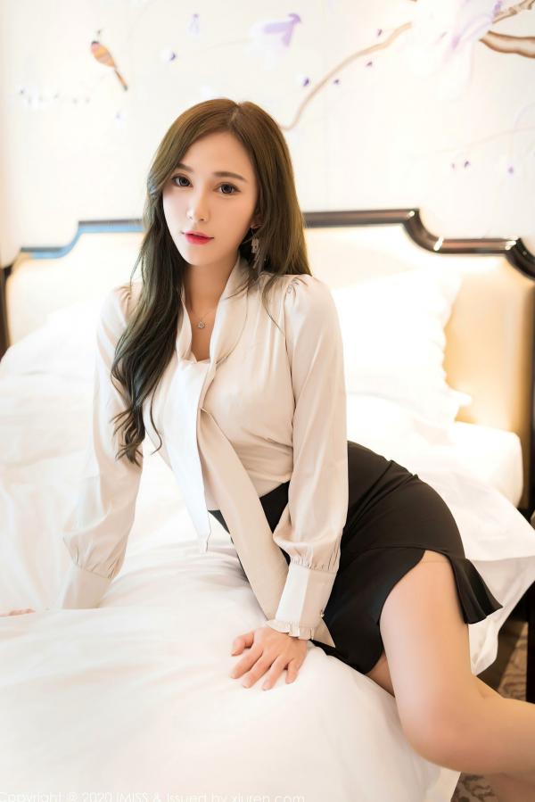    IMiss爱蜜社-475-Lavinia肉肉-床上蕾丝内衣诱惑与职业装私房写真系列第24张图片