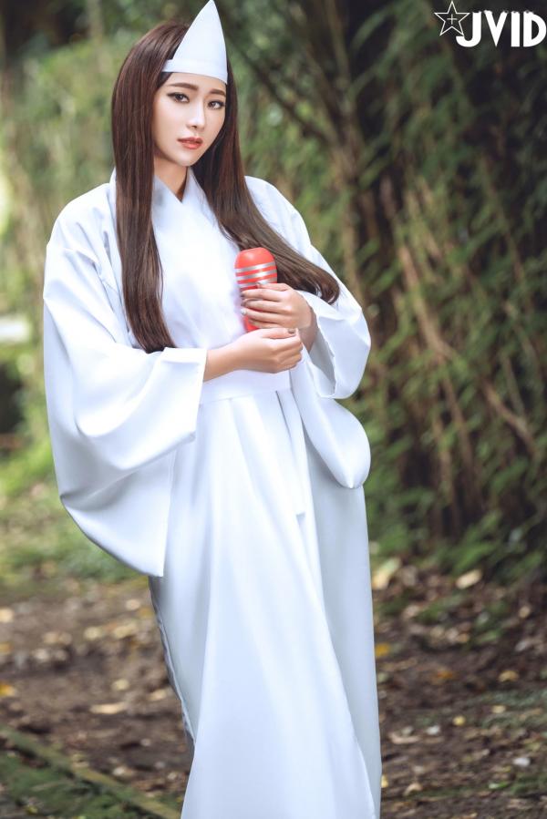    JVID-乐乐-痴女幽灵鬼姬杯，绝美和风诡异服饰，冷艳性感私房写真大尺度呈现第39张图片