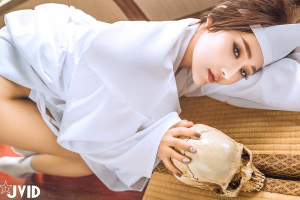   JVID-乐乐-痴女幽灵鬼姬杯，绝美和风诡异服饰，冷艳性感私房写真大尺度呈现第91张图片
