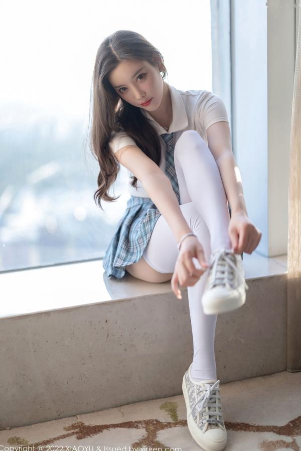    XiaoYu语画界-692-杨晨晨Sugar-学生制服主题格子裙超薄肉丝-2022.01.07 - 无圣光大尺度第41张图片