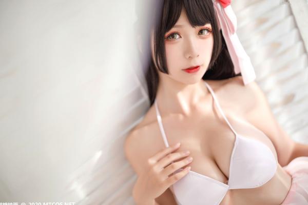    MTCos喵糖映画-YML.004-白衣Cos写真：甜美兔女郎角色扮演，性感童颜私房照，白嫩治愈系女神诱惑第4张图片