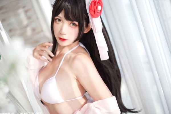    MTCos喵糖映画-YML.004-白衣Cos写真：甜美兔女郎角色扮演，性感童颜私房照，白嫩治愈系女神诱惑第5张图片