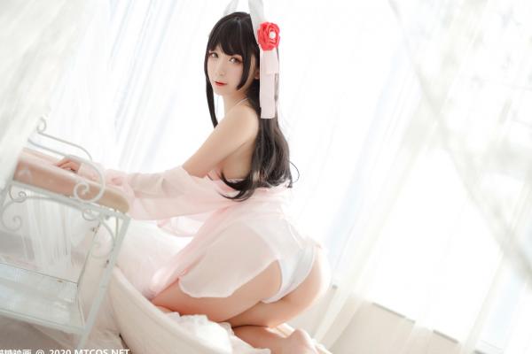    MTCos喵糖映画-YML.004-白衣Cos写真：甜美兔女郎角色扮演，性感童颜私房照，白嫩治愈系女神诱惑第9张图片