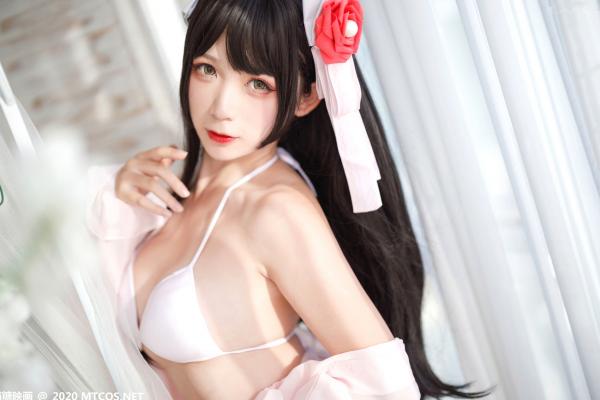    MTCos喵糖映画-YML.004-白衣Cos写真：甜美兔女郎角色扮演，性感童颜私房照，白嫩治愈系女神诱惑第16张图片