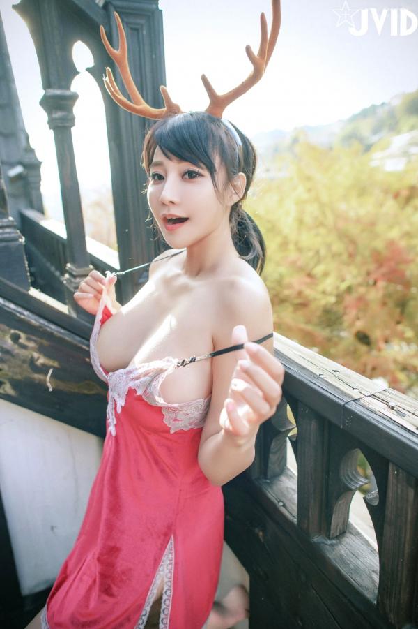   JVID-乐乐-完美曲线鹿角尤物，大尺度私房写真，性感针织与内衣角色扮演，白嫩肌肤极致诱惑第85张图片