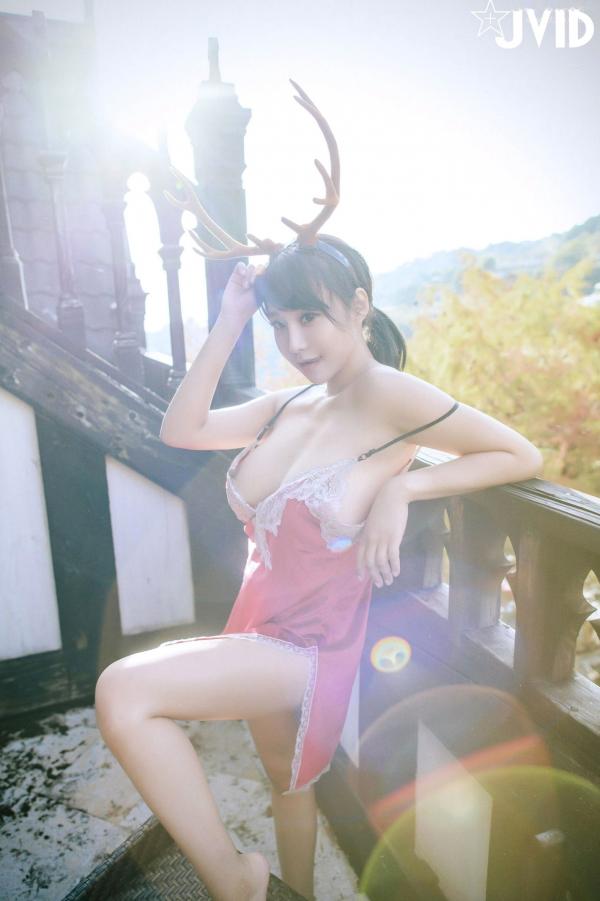    JVID-乐乐-完美曲线鹿角尤物，大尺度私房写真，性感针织与内衣角色扮演，白嫩肌肤极致诱惑第87张图片