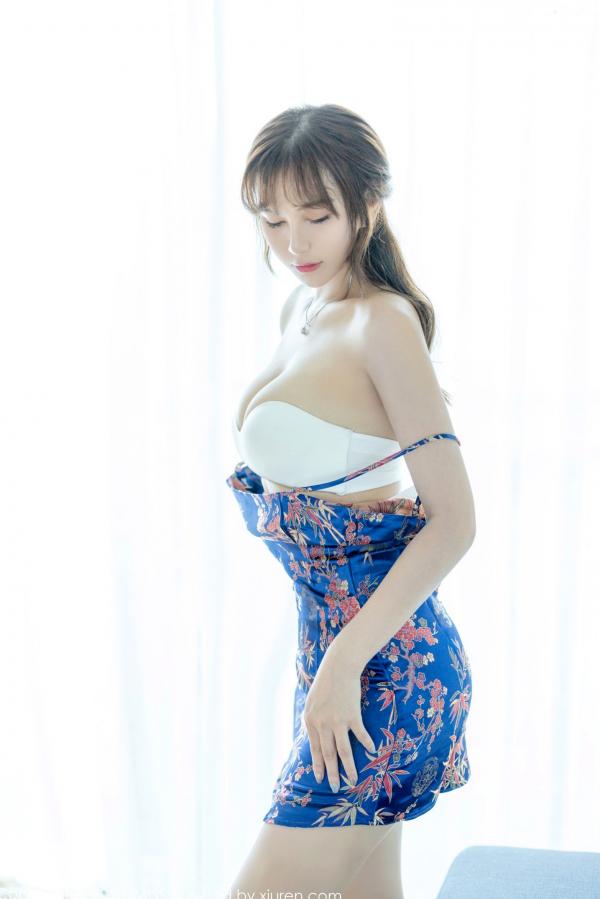    IMiss爱蜜社-446-Lavinia肉肉-清迈旅拍-绚丽吊带裙-诱惑内衣-私房美腿写真第31张图片
