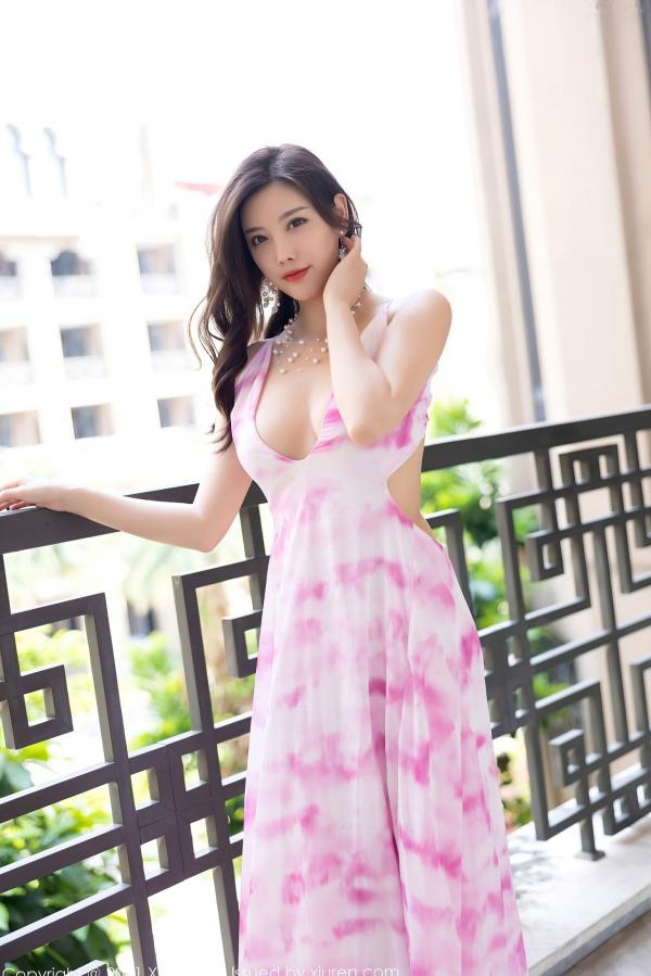    XiaoYu语画界668期：杨晨晨Sugar广西旅拍私房大尺度写真，身着橙色镂空长裙演绎极致诱惑，浴室里的肤白貌美与透肤丝袜细节，尽展御姐女神风范。第99张图片