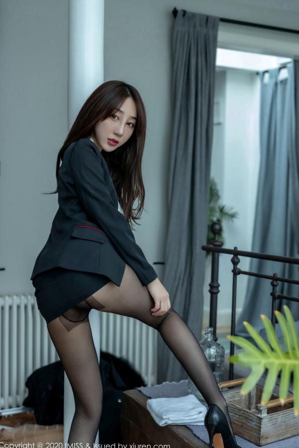    IMiss爱蜜社-437-九月生-诱人OL丝袜红色蕾丝内衣第7张图片