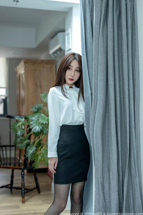    IMiss爱蜜社-437-九月生-诱人OL丝袜红色蕾丝内衣第15张图片