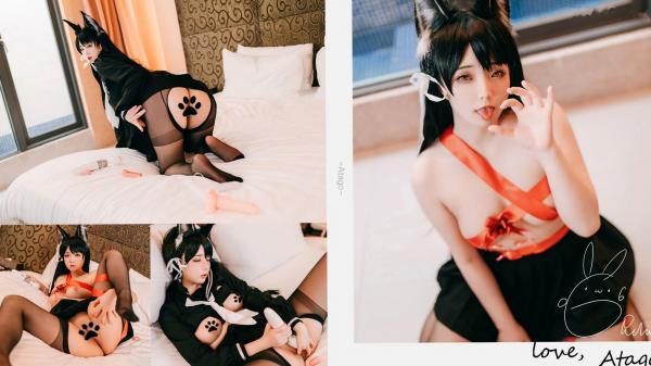    落落Raku-Love-Atago 角色扮演猫耳娘，黑丝制服诱惑，极致大尺度私房写真第1张图片
