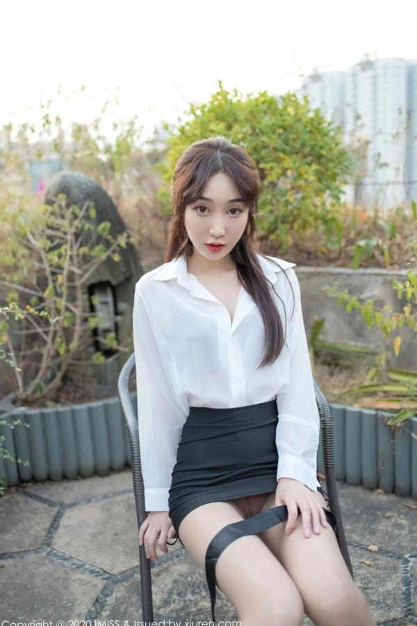    IMiss爱蜜社-427-九月生-职场秘书OL制服诱惑，办公室百变白衬衫与丝袜私房美图第6张图片