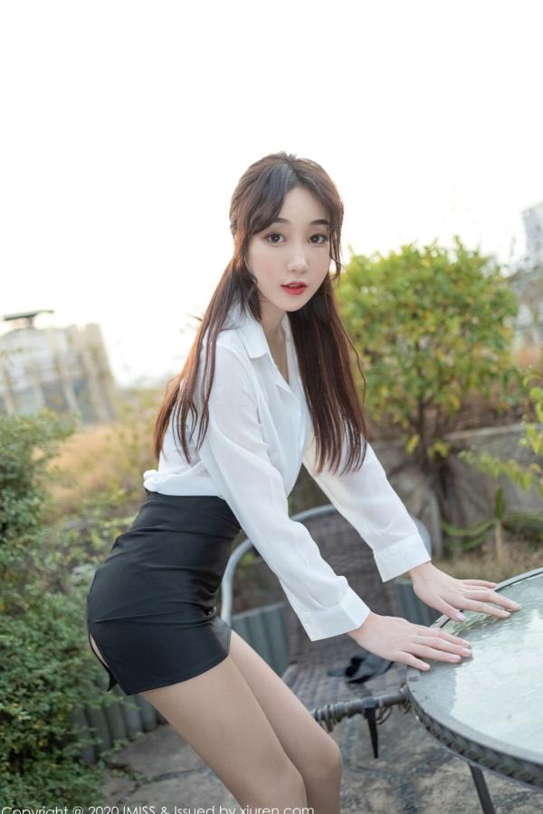    IMiss爱蜜社-427-九月生-职场秘书OL制服诱惑，办公室百变白衬衫与丝袜私房美图第7张图片